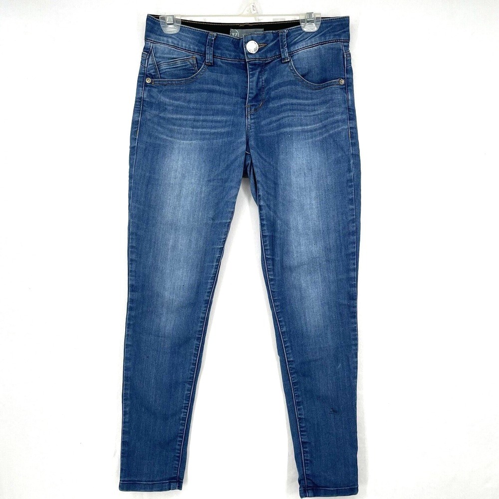 Wit & Wisdom Skinny Jeans Women's Size 4 Petite Stretch Denim Blue Elastic Waist